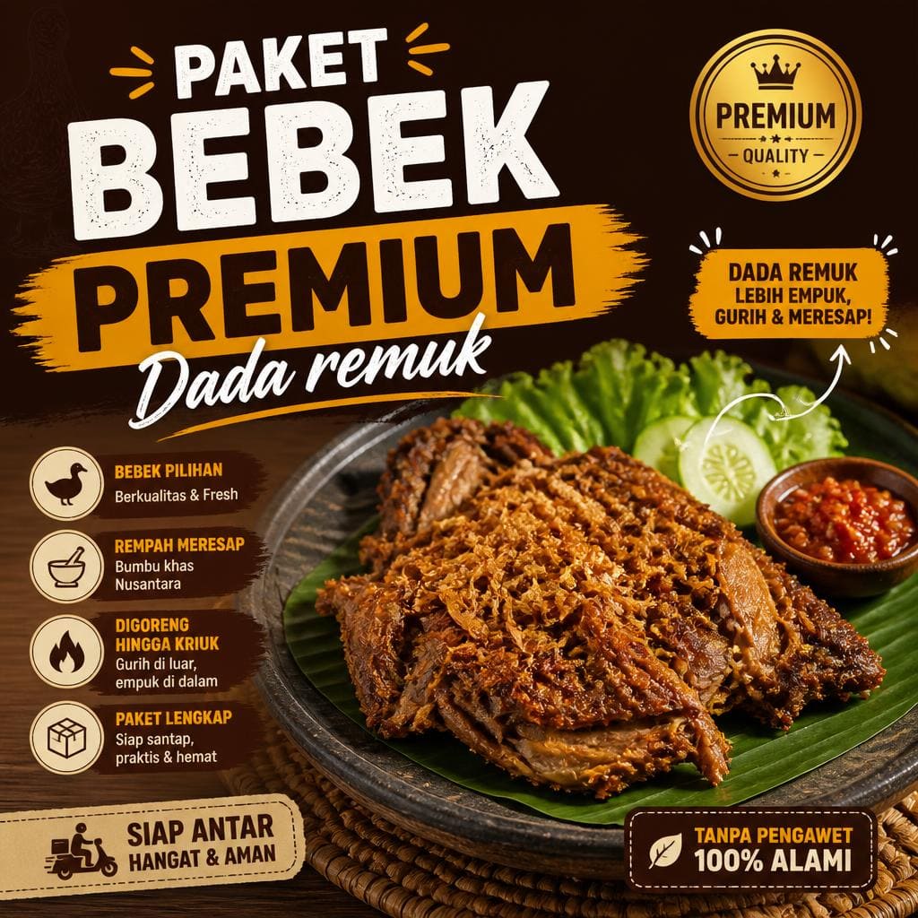 Paket Bebek Premium Dada Remuk
